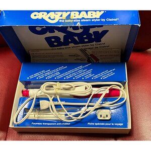Clairol Crazy Baby Baby Size Steam Styler 120 240 Voltage  Aboard Travel Adaptor
